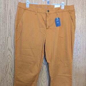 St. John's Bay Plus Women's Relaxed Fit Girl Friend Chino Pant - Burnt Orange
